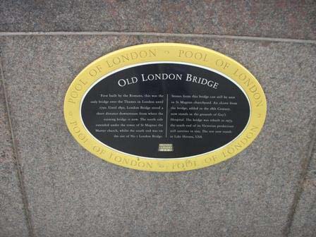 London Bridge plaque